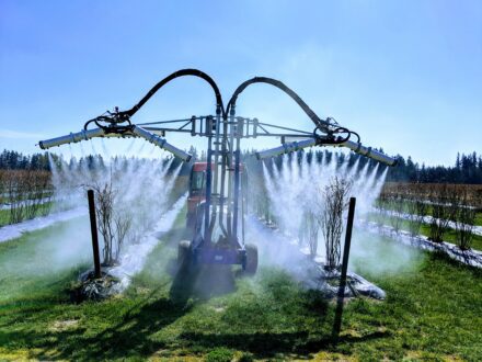 Innovative spraying technology can help manage pests and diseases threats. Photo courtesy of OnTarget Spray Systems.